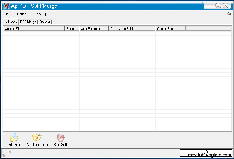 Phần mềm cắt ghép file PDF Split and Merge PDF